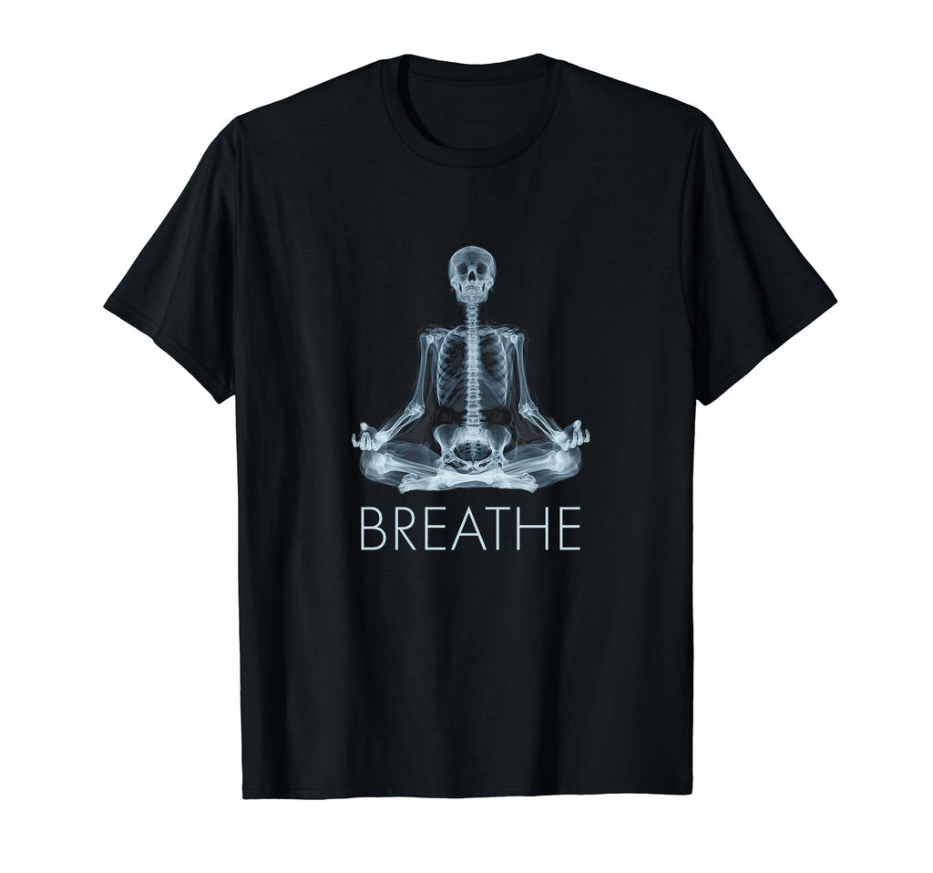 Yoga Skeleton Breathe Buddhism T-Shirt - Unique Graphic for Adults - T-Shirt, Sweatshirt, Hoodie