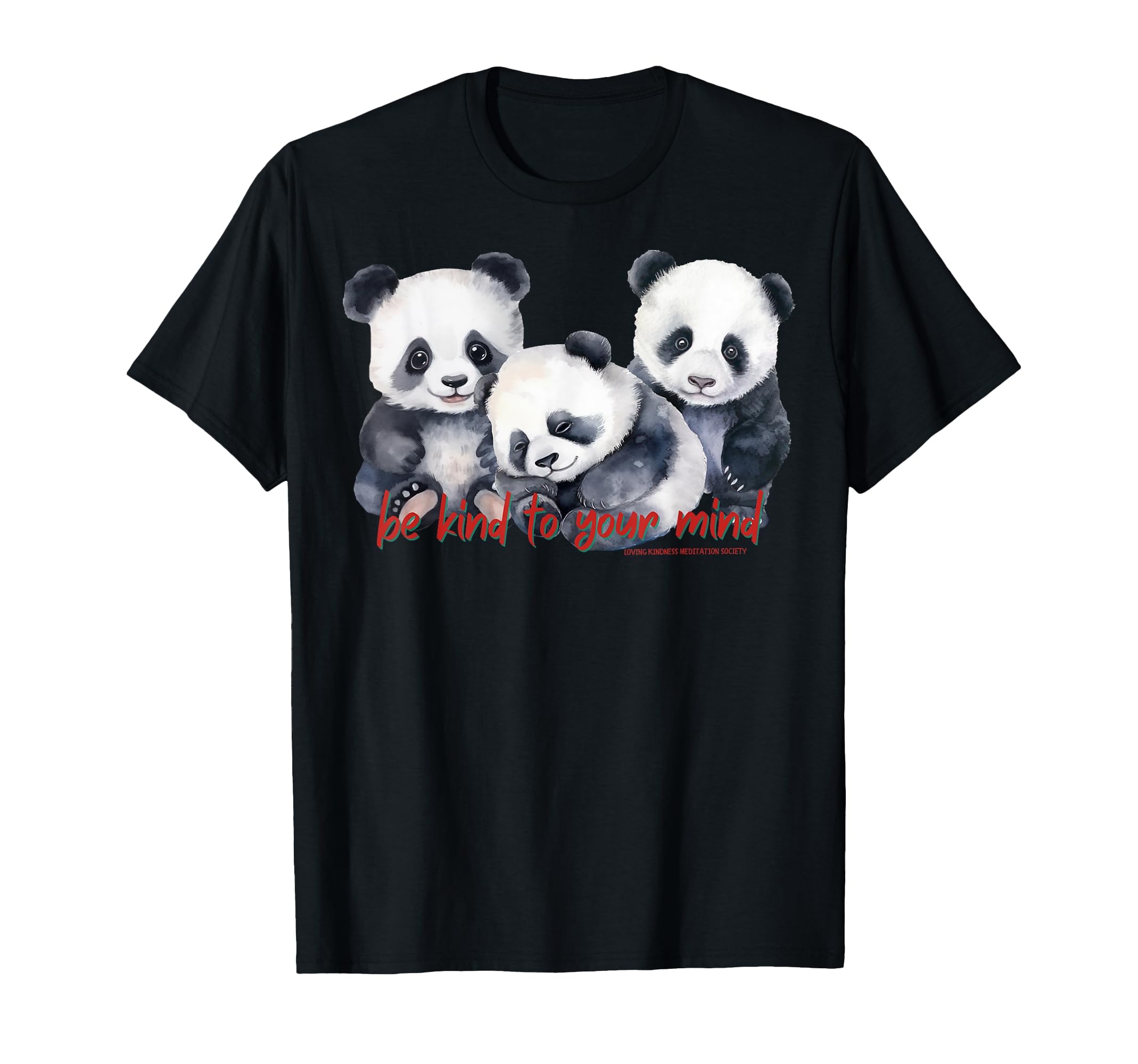 Happy Pandas Breath Mindfulness Compassion T-Shirt - Unique Graphic Unisex - T-Shirt, Sweatshirt, Hoodie
