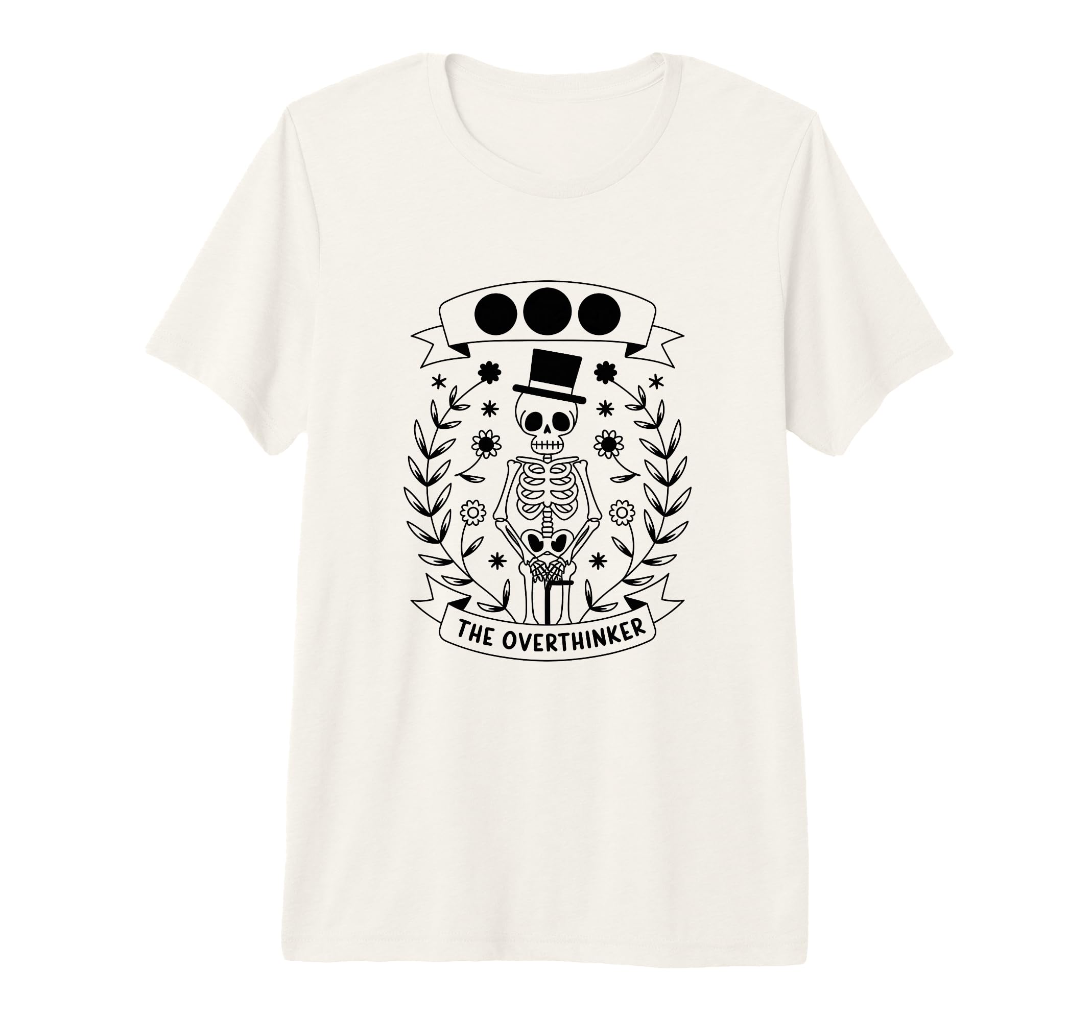 Overthinker Tarot Card Skeleton Tri T-Shirt - Casual Everyday Wear Unisex - T-Shirt, Sweatshirt, Hoodie