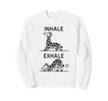Funny Yoga Inhale Exhale Pooping Sweatshirt - Minimalist Print Men Women - T-Shirt, Sweatshirt, Hoodie