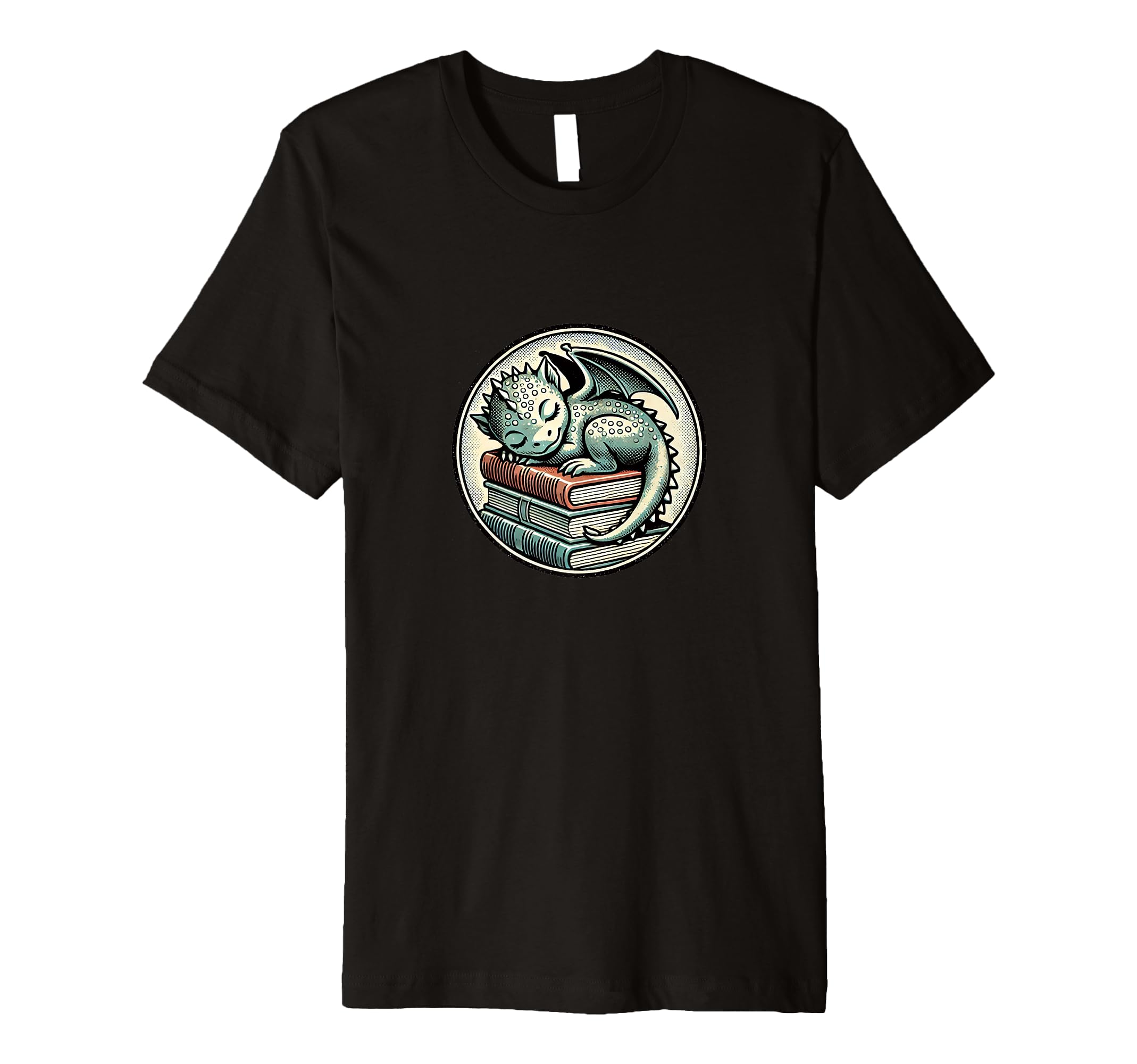 Sleeping Dragon Books Illustration T-Shirt - Minimalist Print Men Women - T-Shirt, Sweatshirt, Hoodie