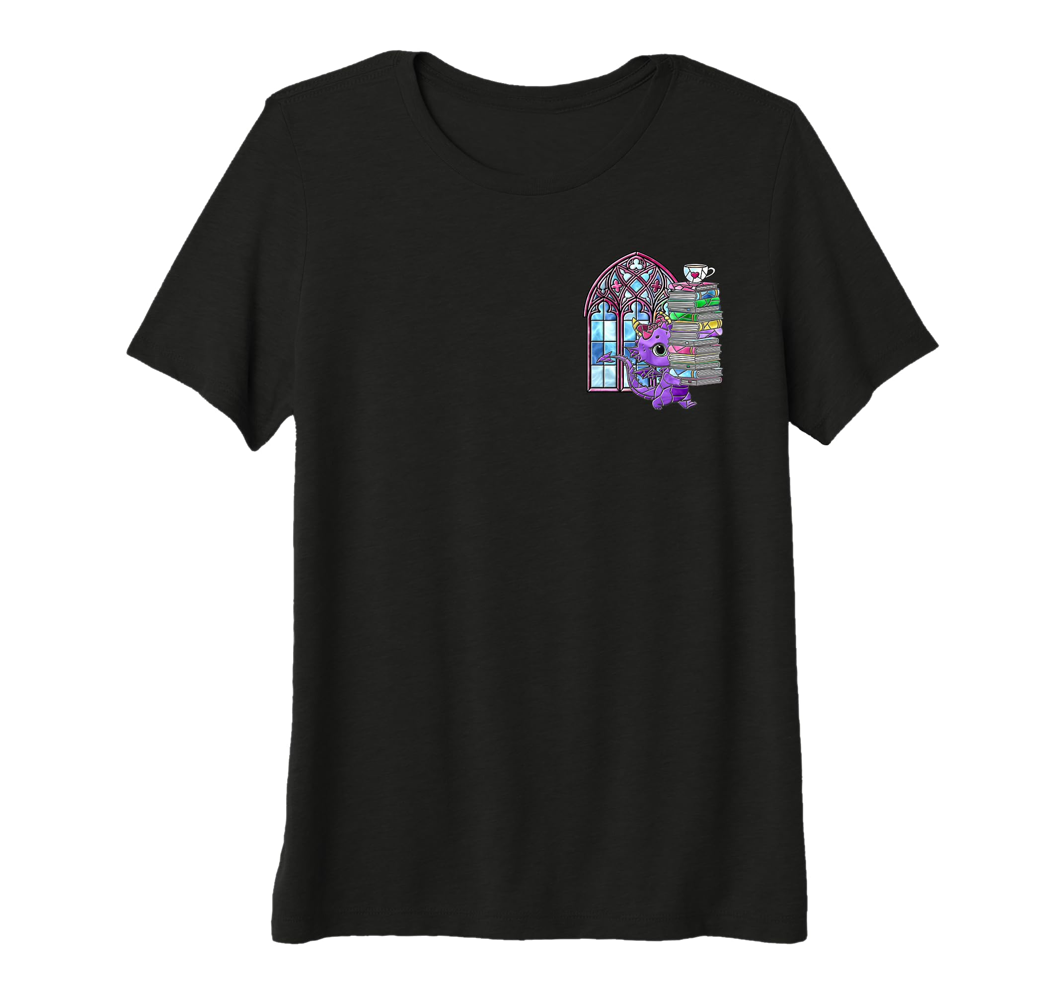 Womens Reading Dragon Fantasy T-Shirt - Casual Everyday Wear Men Women - T-Shirt, Sweatshirt, Hoodie