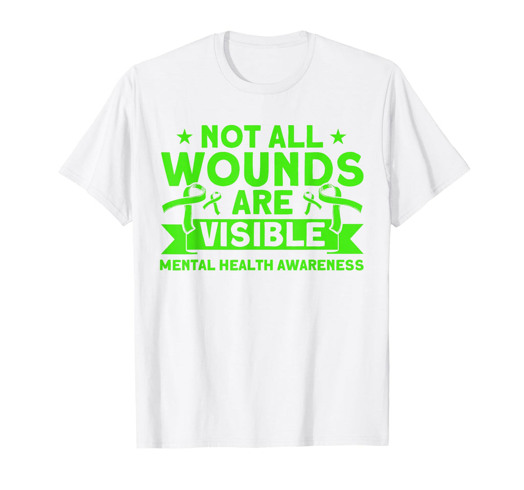 Mental Health Not All Wounds Visible T-Shirt - Trendy Graphic for Adults - T-Shirt, Sweatshirt, Hoodie