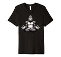 Meditation Gorilla Yoga Pose Relaxing T-Shirt - Minimalist Print Unisex - T-Shirt, Sweatshirt, Hoodie