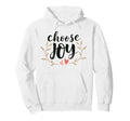 Choose Joy Hand Lettered Hearts Hoodie - Fun Novelty Design Men Women - T-Shirt, Sweatshirt, Hoodie