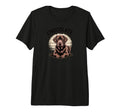 Chocolate Lab Therapy Tri Blend T-Shirt - Custom Art Print Unisex - T-Shirt, Sweatshirt, Hoodie