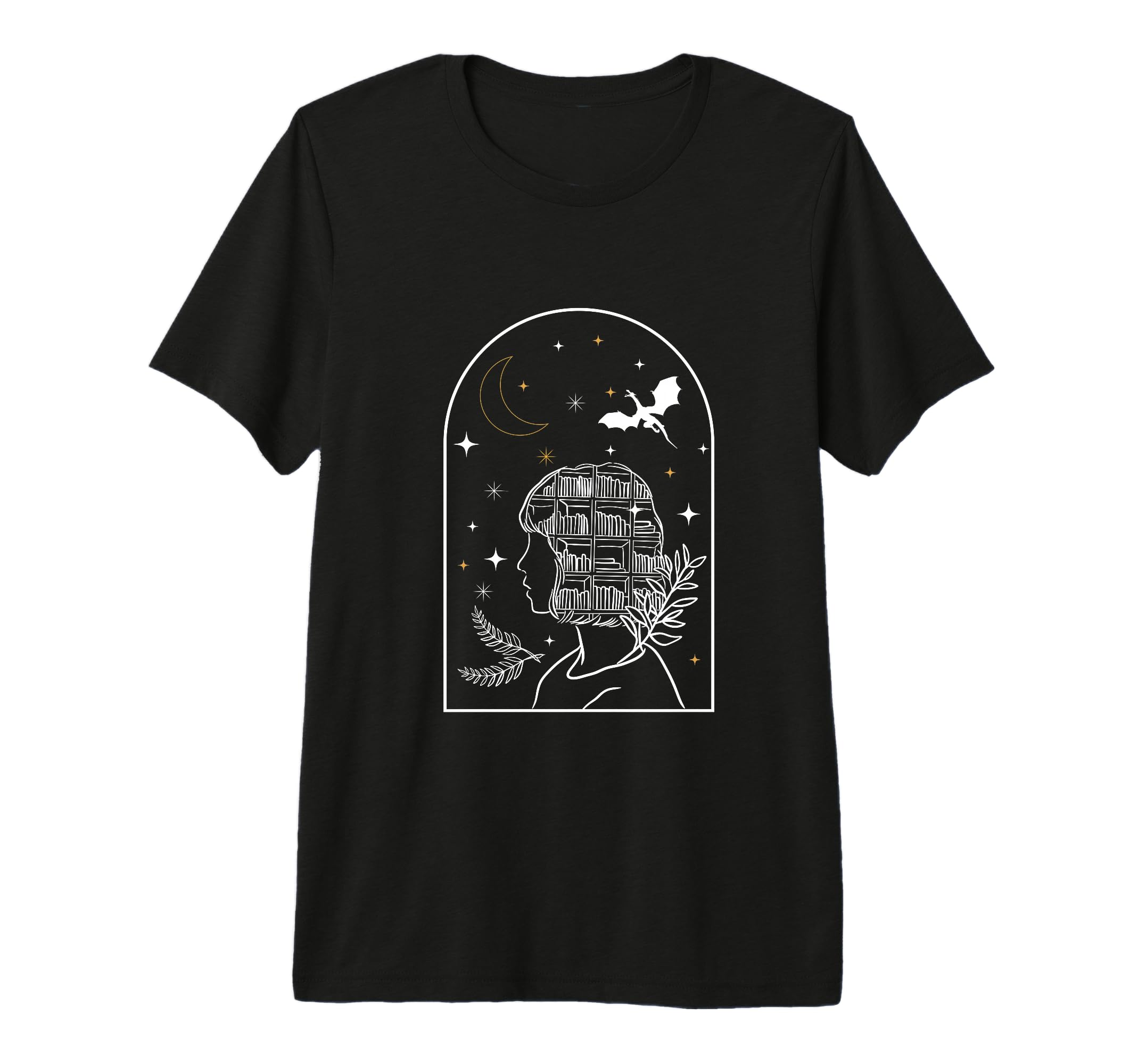 Fantasy Book Lover Dragon Books Reader T-Shirt - Graphic Print for Adults - T-Shirt, Sweatshirt, Hoodie