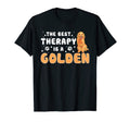 Best Therapy Is Golden Retriever Funny T-Shirt - Fun Novelty Design Unisex - T-Shirt, Sweatshirt, Hoodie