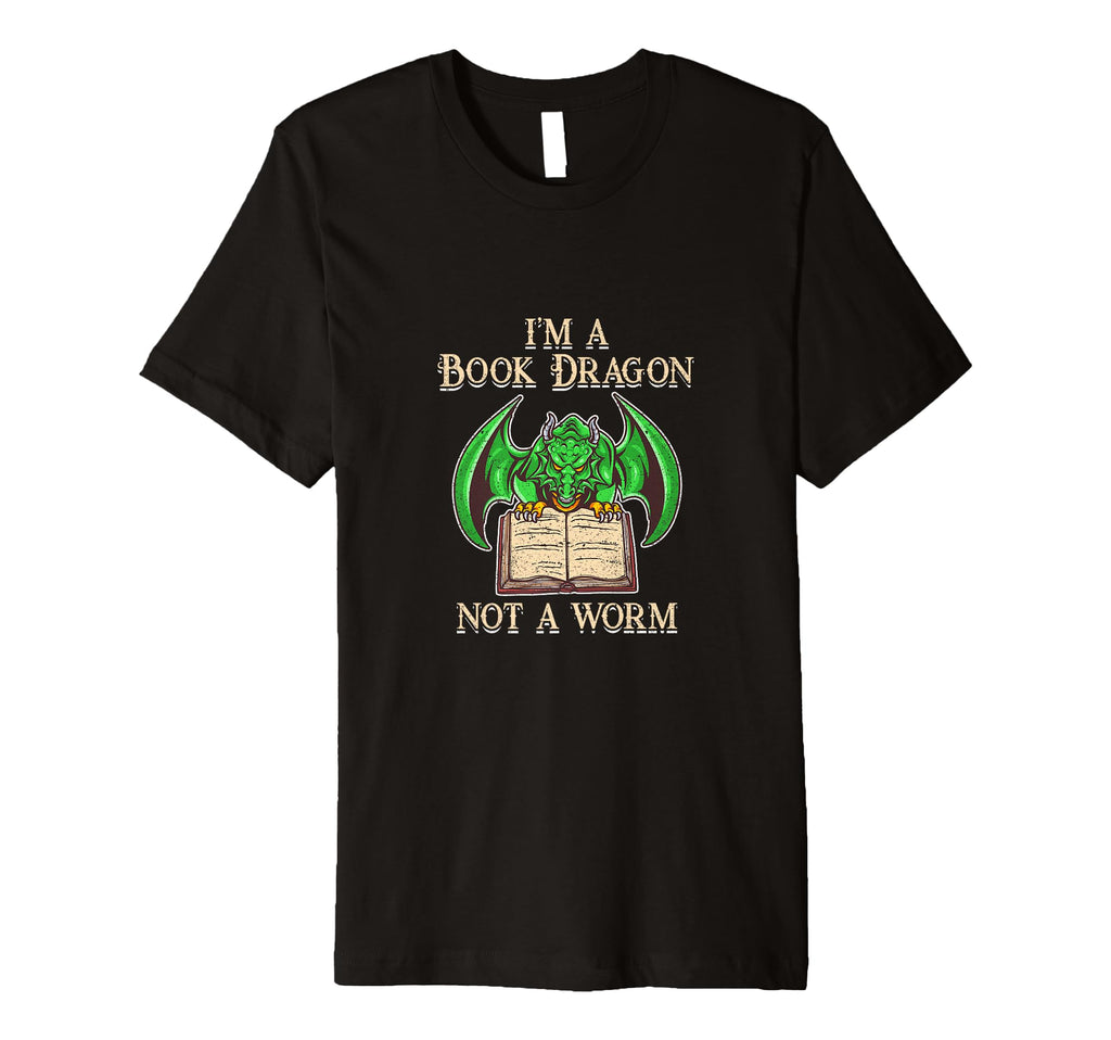 Im Book Dragon Not Worm Book Lover Reading T-Shirt - Graphic Print Unisex - T-Shirt, Sweatshirt, Hoodie