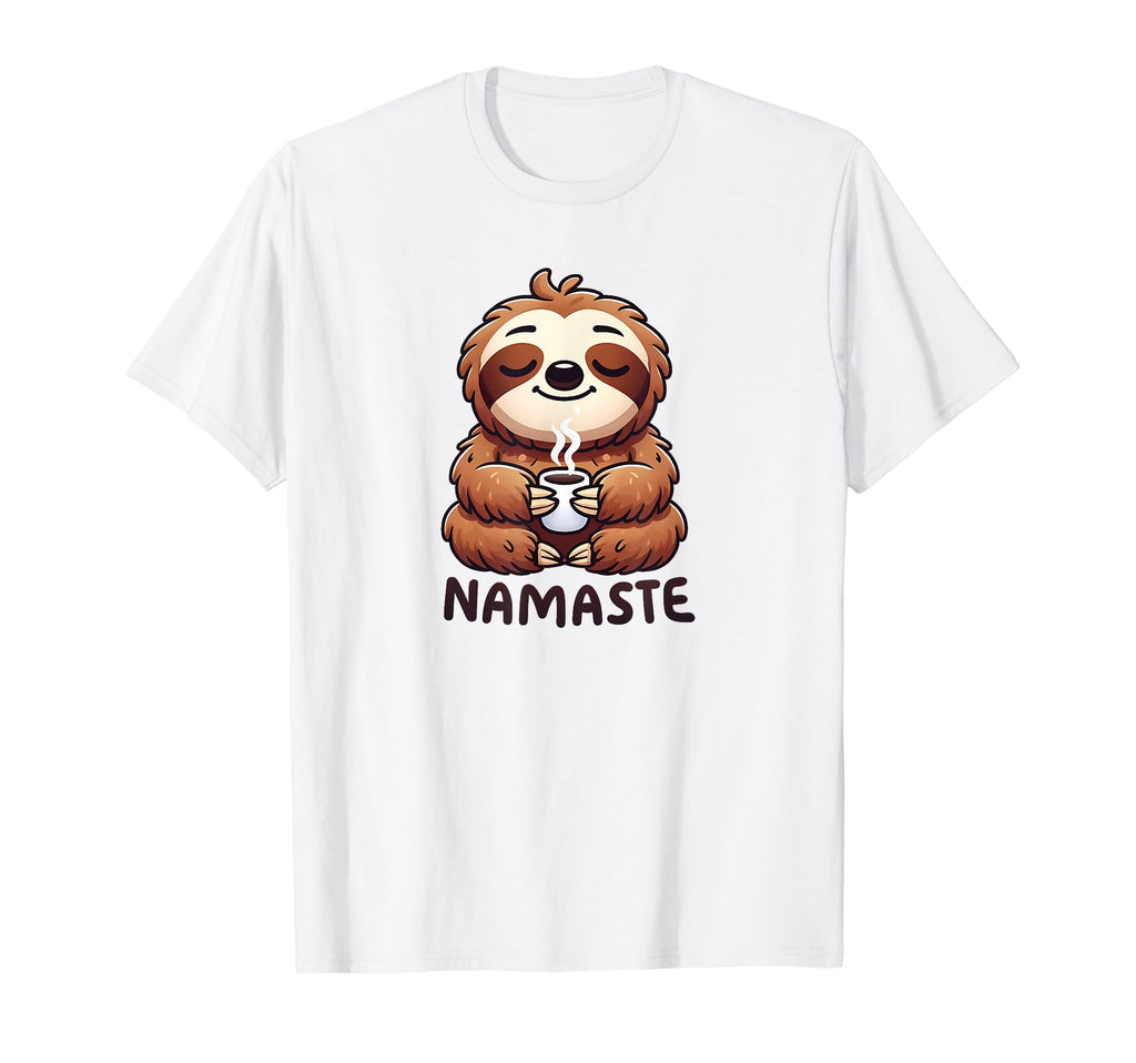 Namaste Sloth Meditation Pose Funny T-Shirt - Graphic Print for Adults - T-Shirt, Sweatshirt, Hoodie