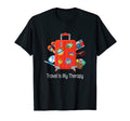 Travel Is My Therapy World Traveler T-Shirt - Custom Art Print for Adults - T-Shirt, Sweatshirt, Hoodie