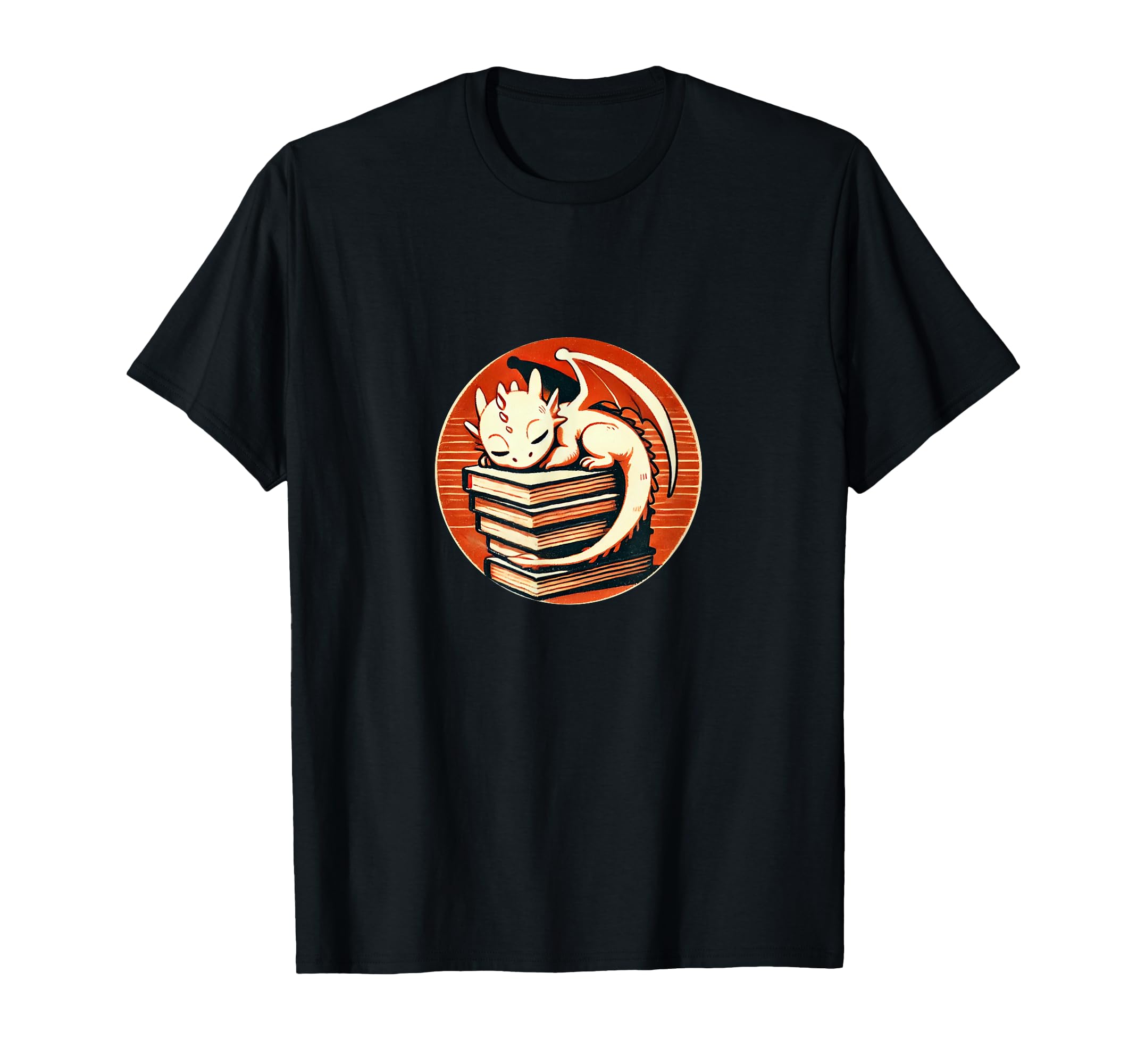 Sleeping Dragon Books Illustration T-Shirt - Custom Art Print for Adults - T-Shirt, Sweatshirt, Hoodie