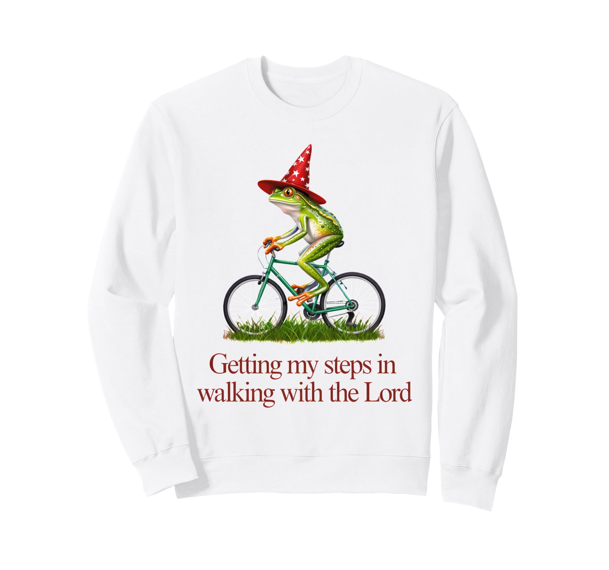 Getting My Steps Walking Lord Frog Sweatshirt - Minimalist Print for Adults - T-Shirt, Sweatshirt, Hoodie
