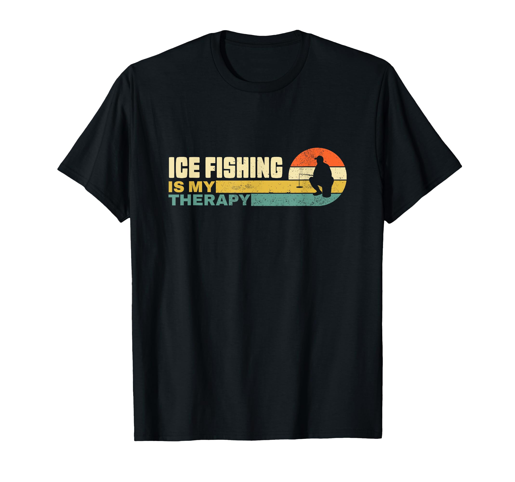 Ice Fishing Is My Therapy Funny Ice T-Shirt - Aesthetic Graphic Unisex - T-Shirt, Sweatshirt, Hoodie