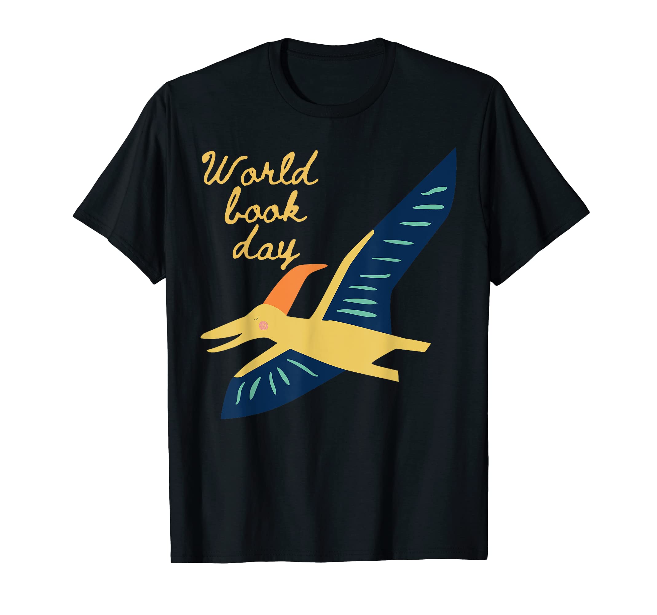 World Book Day Flying Dinosaur T-Shirt - Graphic Print Unisex - T-Shirt, Sweatshirt, Hoodie