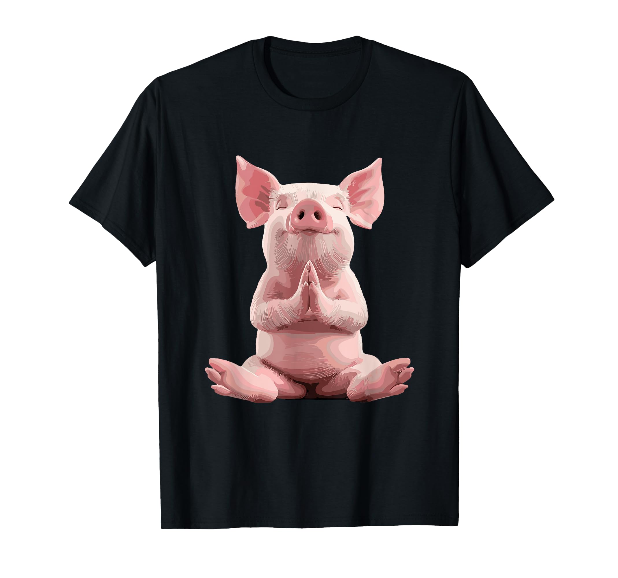 Pig Meditation Blissful Serenity Art T-Shirt - Custom Art Print Men Women - T-Shirt, Sweatshirt, Hoodie
