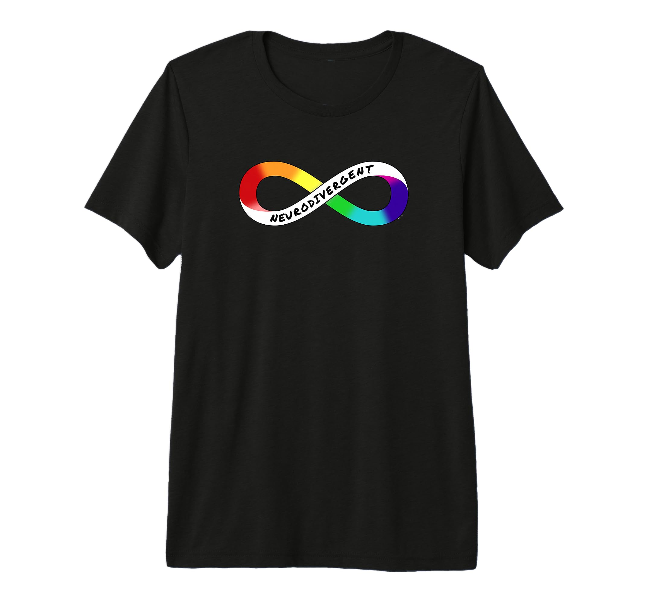 Neurodivergent Rainbow Infinity T-Shirt - Casual Everyday Wear Unisex - T-Shirt, Sweatshirt, Hoodie