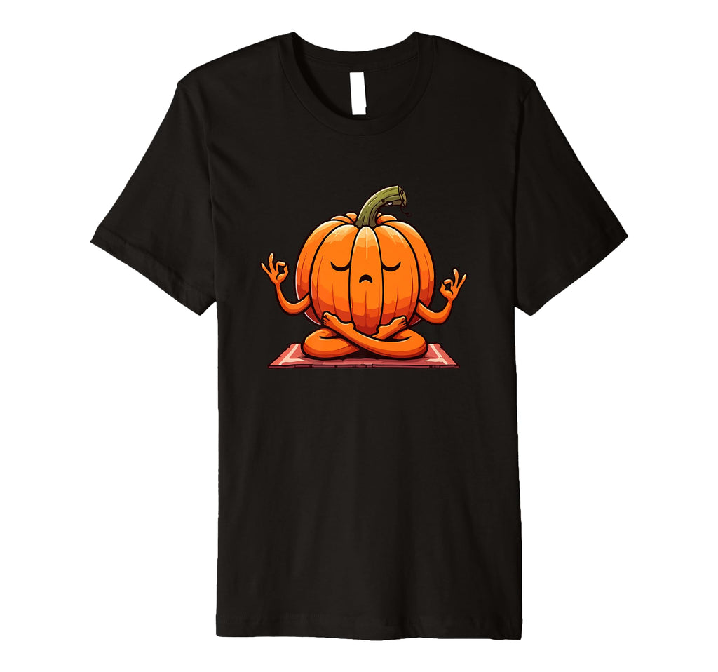 Meditation Pumpkin Yoga Pose T-Shirt - Streetwear Style for Adults - T-Shirt, Sweatshirt, Hoodie