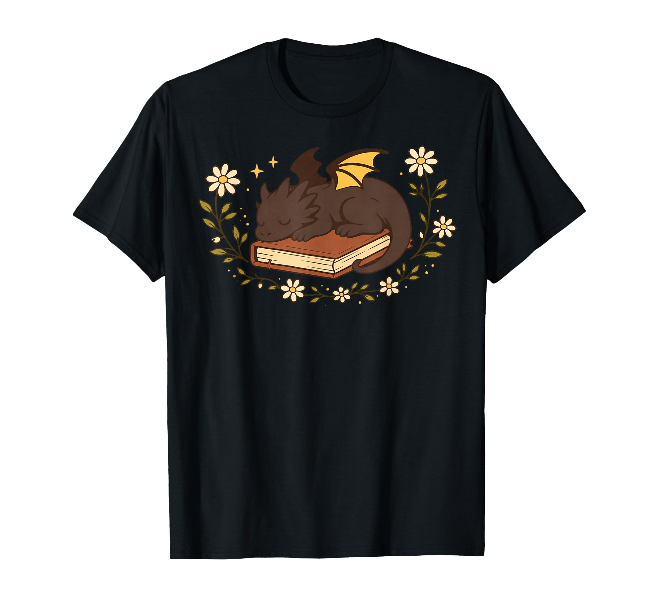 Sleeping Dragon Book Fantasy Book T-Shirt - Custom Art Print Men Women - T-Shirt, Sweatshirt, Hoodie
