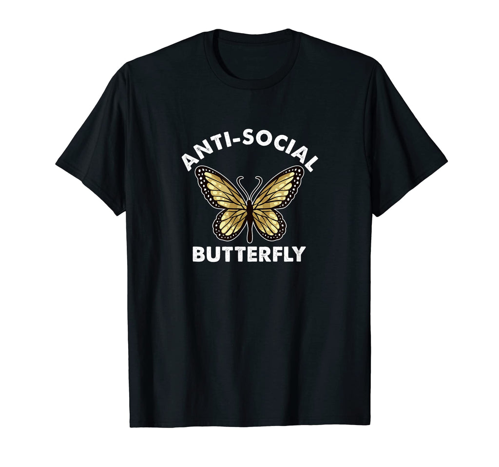Introvert Anti Social Butterfly Funny T-Shirt - Trendy Graphic Men Women - T-Shirt, Sweatshirt, Hoodie