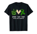 Green Ribbon Peace Love Hope Mental T-Shirt - Streetwear Style Men Women - T-Shirt, Sweatshirt, Hoodie