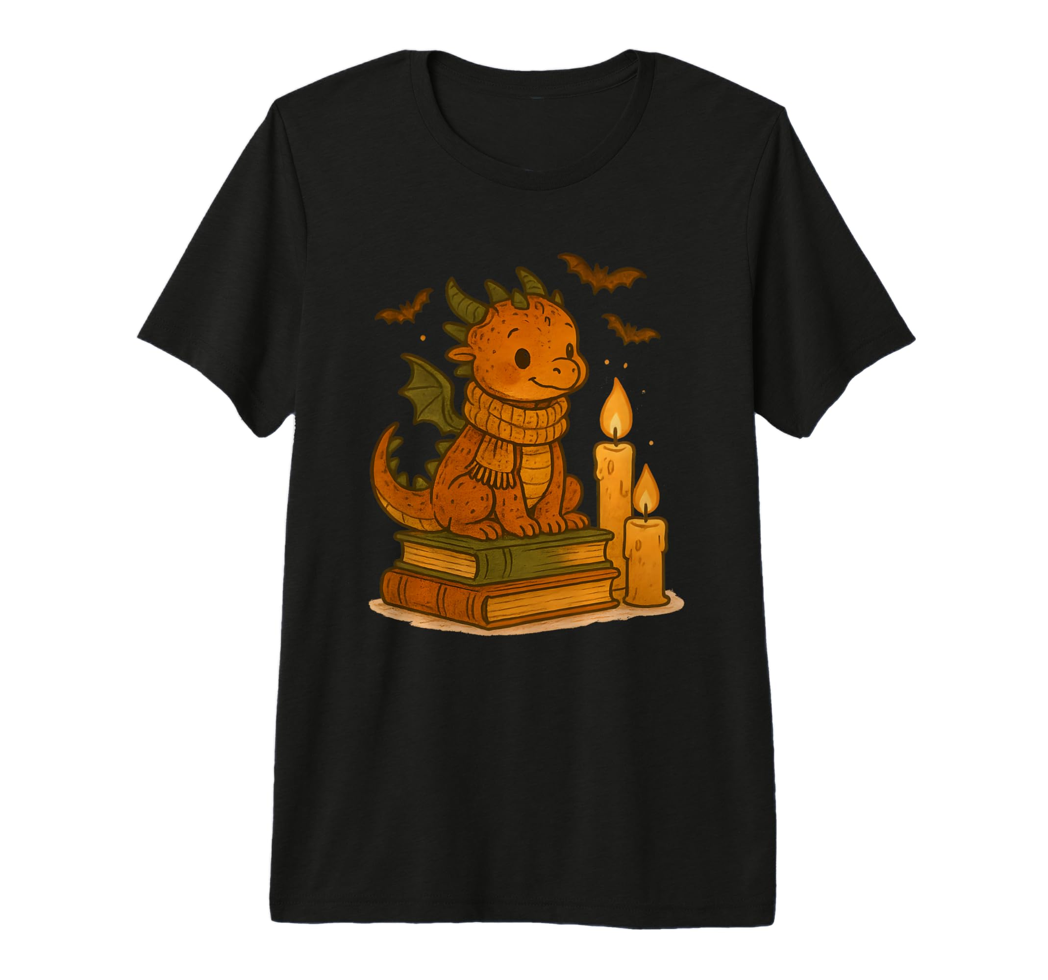 Dragon Candle Book Fantasy Tri Blend T-Shirt - Unique Graphic for Adults - T-Shirt, Sweatshirt, Hoodie