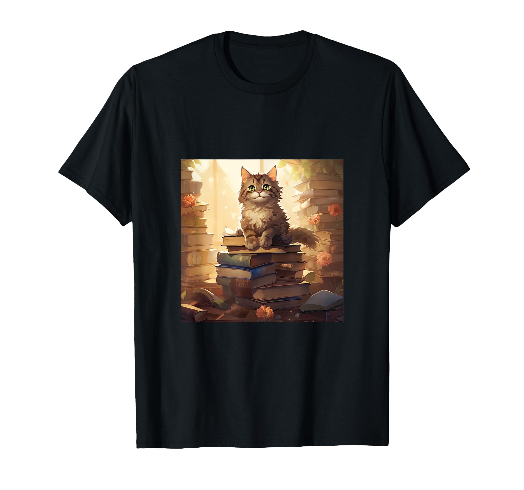 Book Nerd Cat Reading Library T-Shirt - Streetwear Style for Adults - T-Shirt, Sweatshirt, Hoodie
