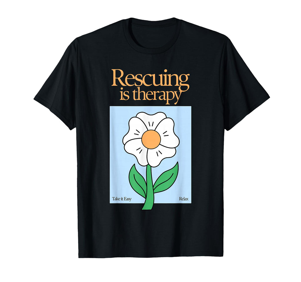 Rescue Dog Cat Therapy Animal Adoption Love T-Shirt - Graphic Print Unisex - T-Shirt, Sweatshirt, Hoodie