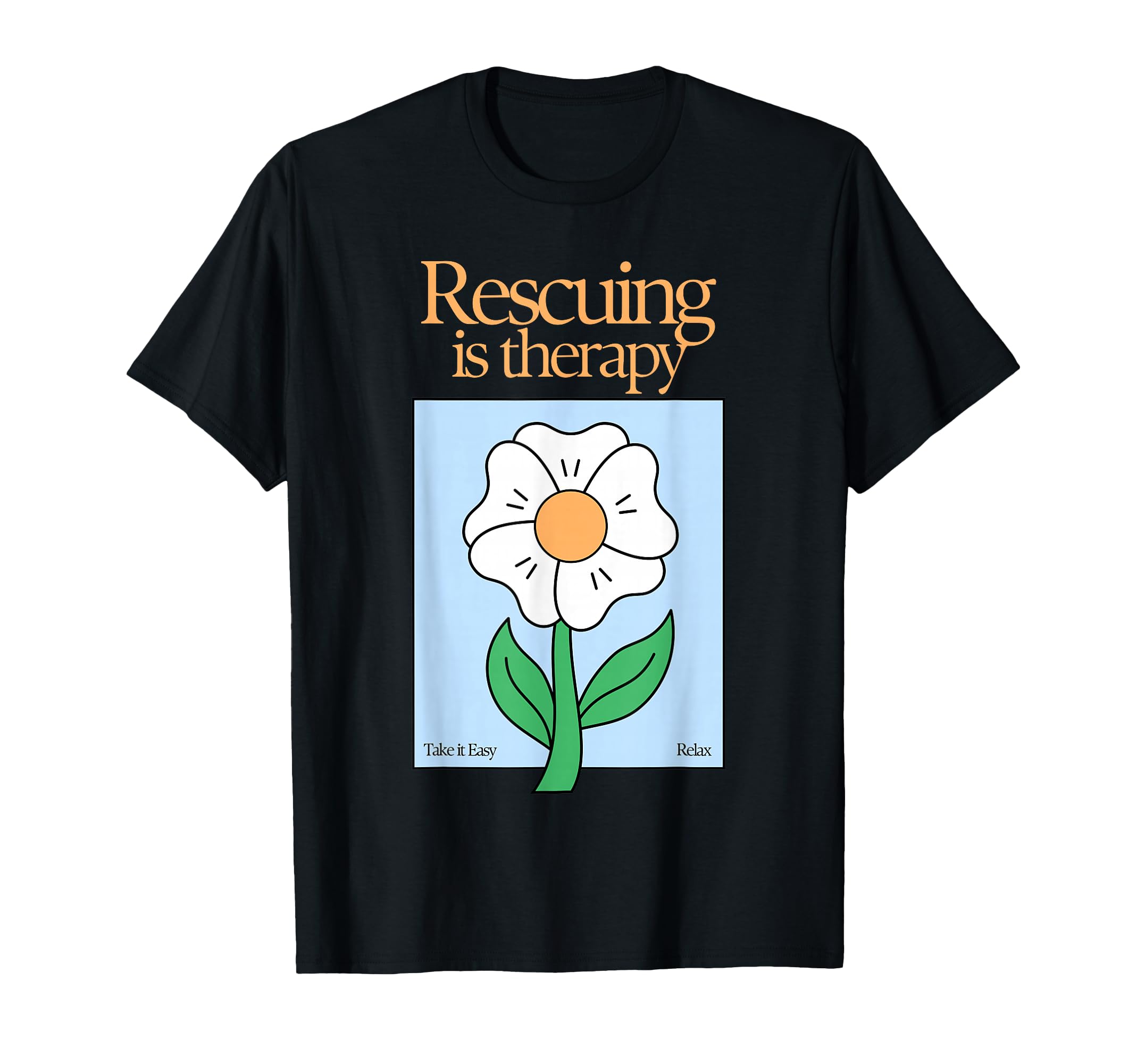 Rescue Dog Cat Therapy Animal Adoption Love T-Shirt - Graphic Print Unisex - T-Shirt, Sweatshirt, Hoodie
