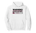 Warning Introverting Social Battery Low Hoodie - Fun Novelty Design Unisex - T-Shirt, Sweatshirt, Hoodie