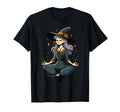 Meditation Witch Yoga Pose Relaxing Animal T-Shirt - Unique Graphic Unisex - T-Shirt, Sweatshirt, Hoodie