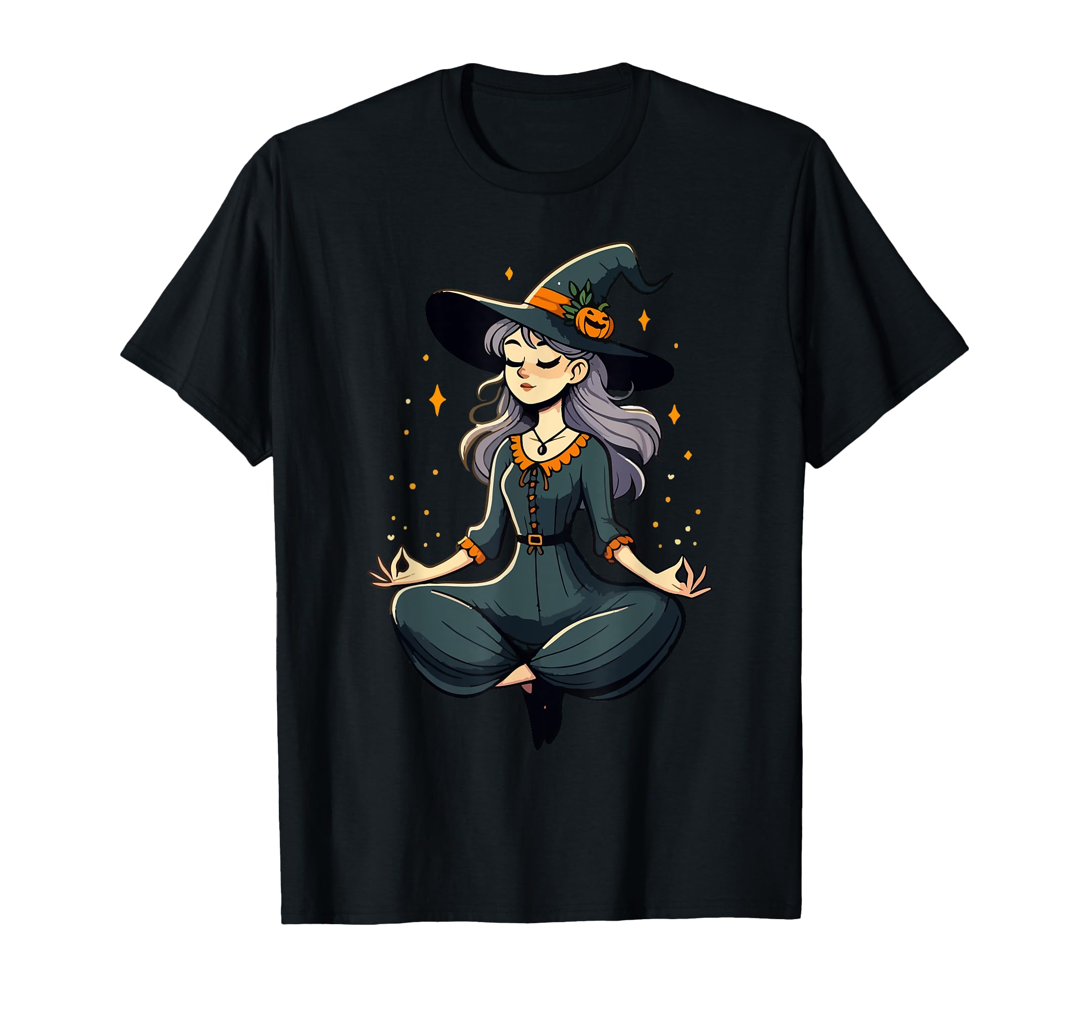 Meditation Witch Yoga Pose Relaxing Animal T-Shirt - Unique Graphic Unisex - T-Shirt, Sweatshirt, Hoodie