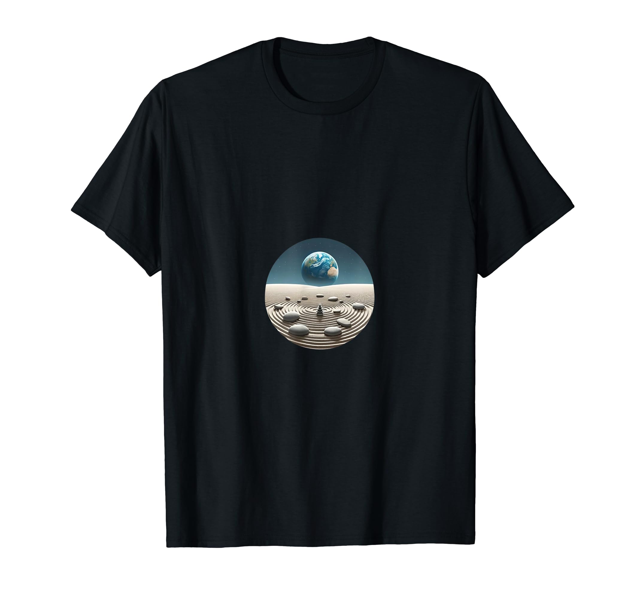 Cosmic Zen Garden Earth Meditation T-Shirt - Fun Novelty Design Men Women - T-Shirt, Sweatshirt, Hoodie