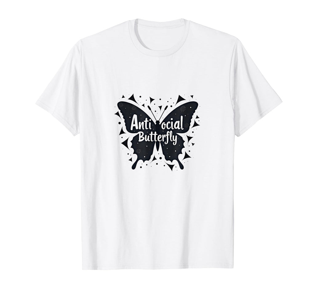 Antisocial Butterfly Ew People Introverted T-Shirt - Graphic Print Unisex - T-Shirt, Sweatshirt, Hoodie