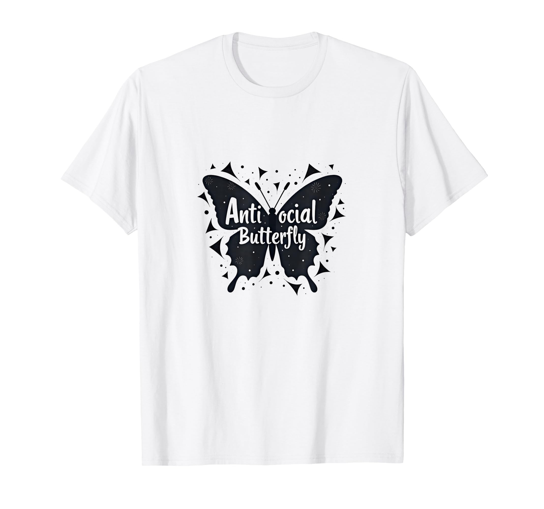 Antisocial Butterfly Ew People Introverted T-Shirt - Graphic Print Unisex - T-Shirt, Sweatshirt, Hoodie
