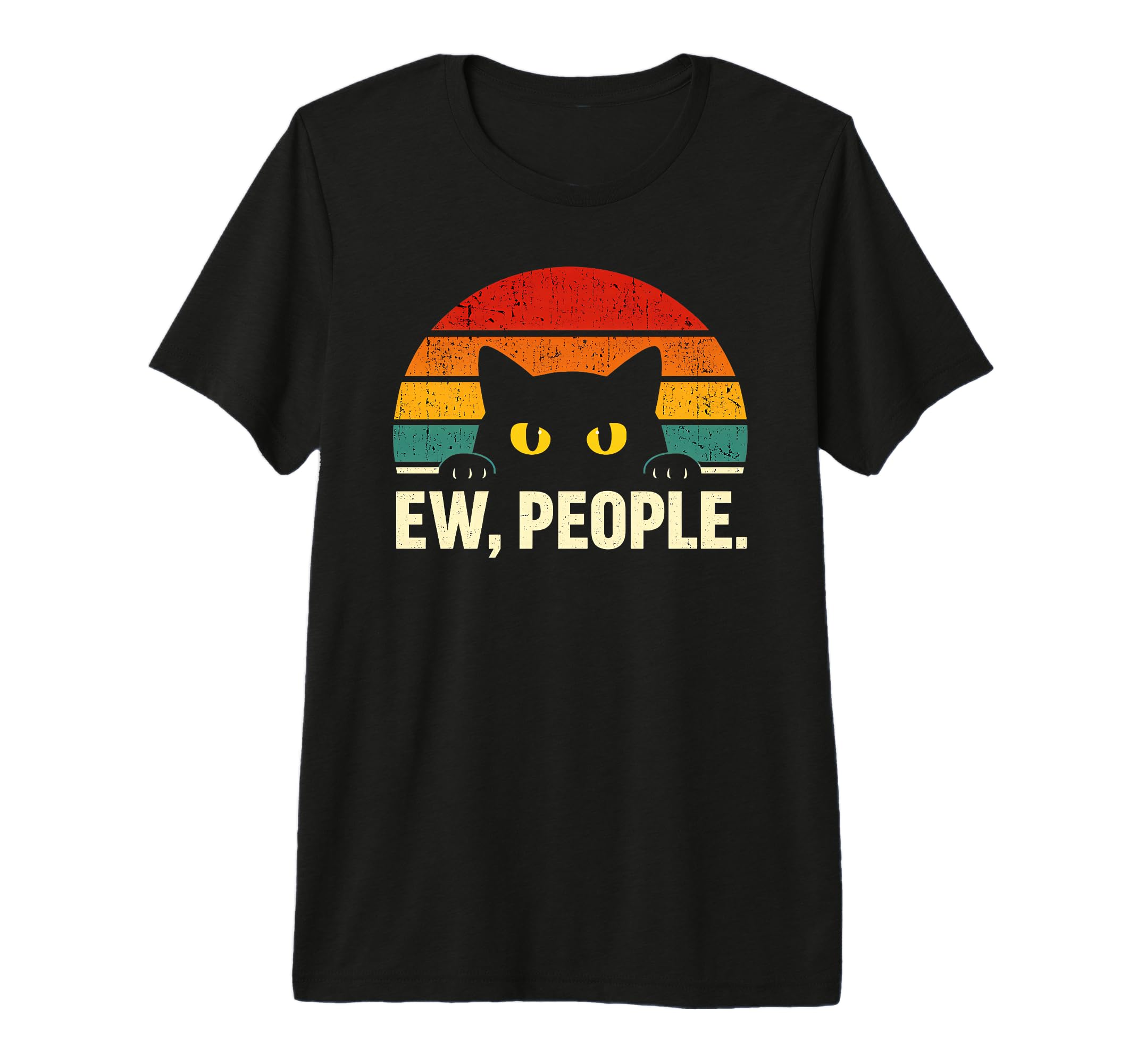 Ew People Funny Cat Introvert Antisocial T-Shirt - Minimalist Print Unisex - T-Shirt, Sweatshirt, Hoodie