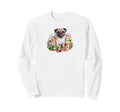 Pug Moms Strawberry Garden Dog Sweatshirt - Minimalist Print Men Women - T-Shirt, Sweatshirt, Hoodie