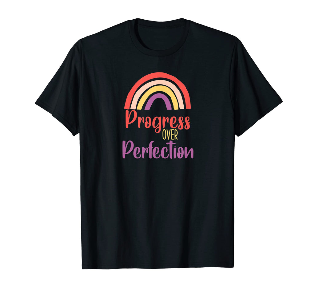 Growth Mindset Progress Over Perfection T-Shirt - Trendy Graphic for Adults - T-Shirt, Sweatshirt, Hoodie