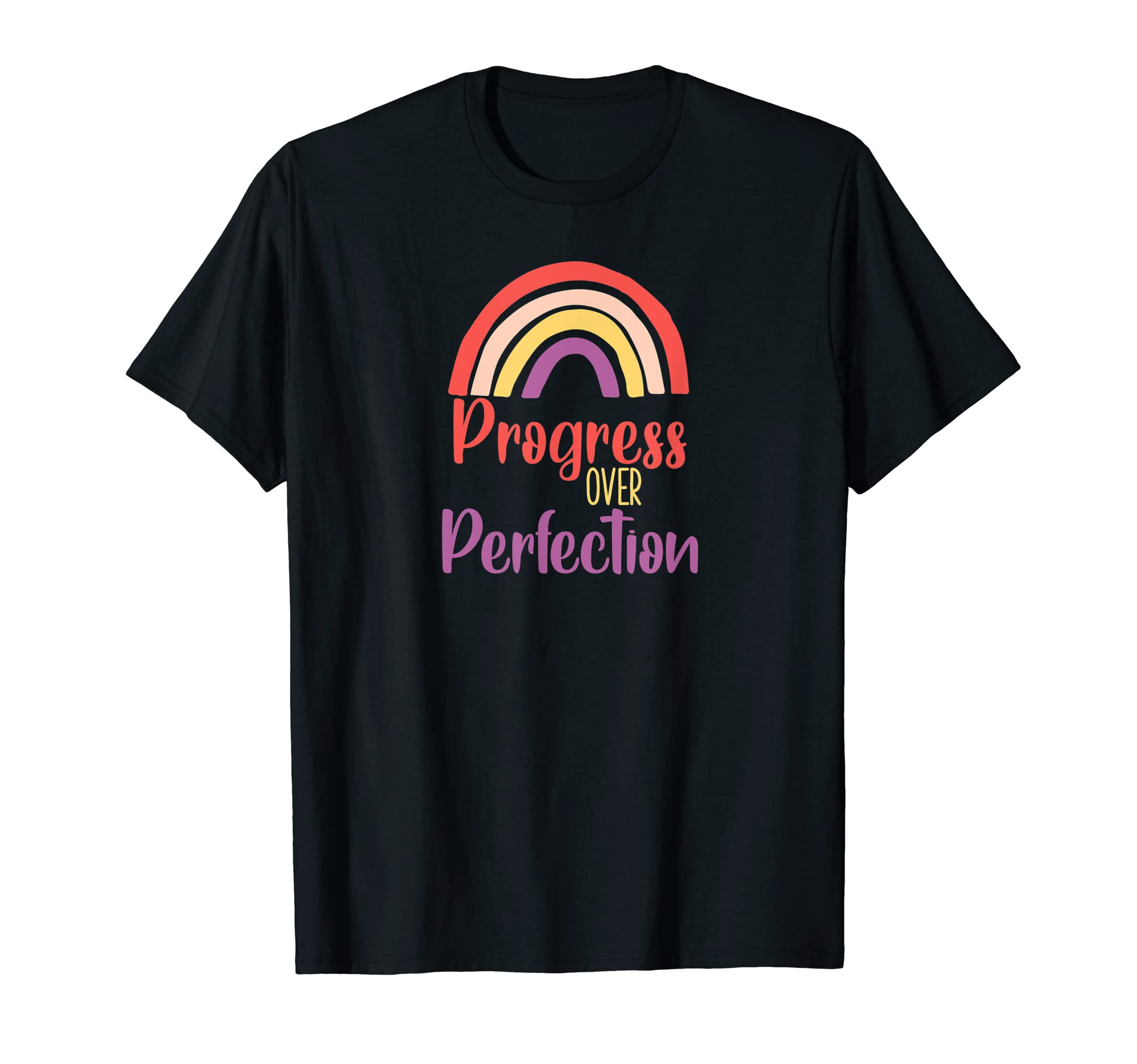Growth Mindset Progress Over Perfection T-Shirt - Trendy Graphic for Adults - T-Shirt, Sweatshirt, Hoodie