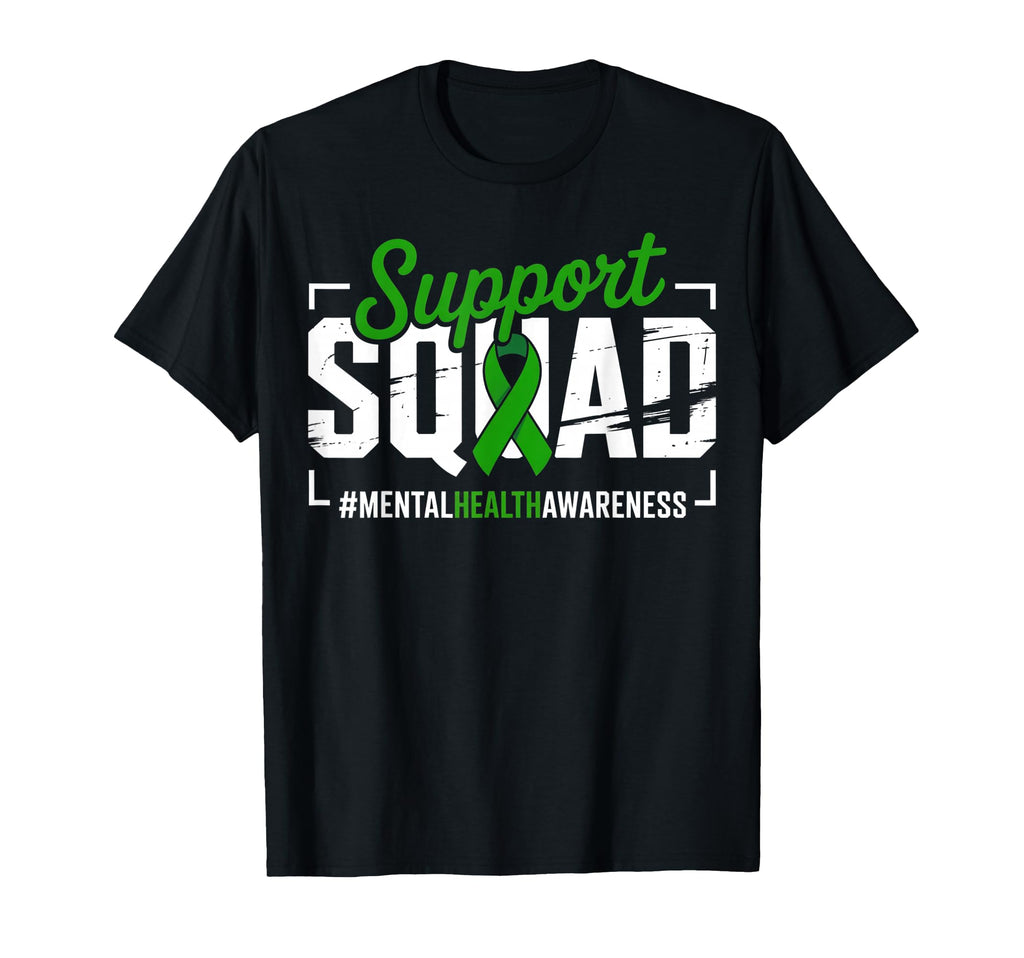 Mental Health Awareness Green Ribbon T-Shirt - Novelty Apparel Unisex - T-Shirt, Sweatshirt, Hoodie