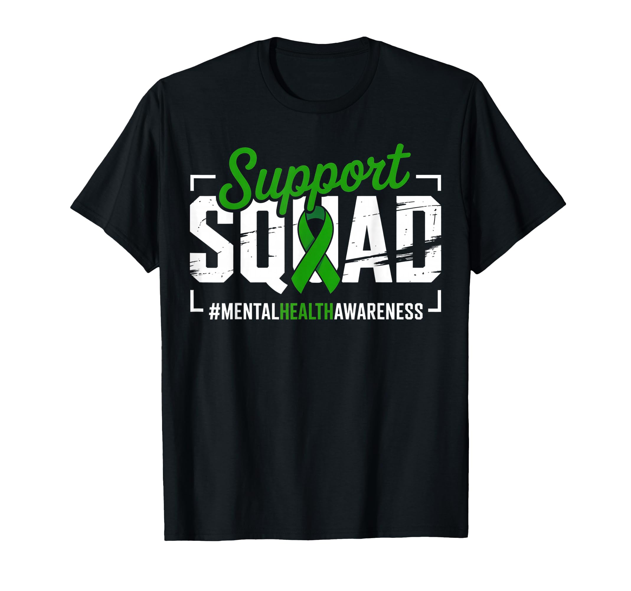 Mental Health Awareness Green Ribbon T-Shirt - Novelty Apparel Unisex - T-Shirt, Sweatshirt, Hoodie