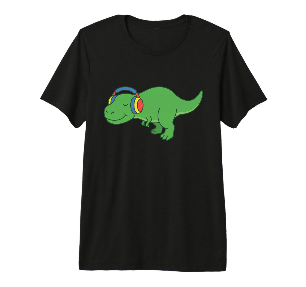 T Rex Dinosaur Noise Canceling T-Shirt - Custom Art Print Unisex - T-Shirt, Sweatshirt, Hoodie