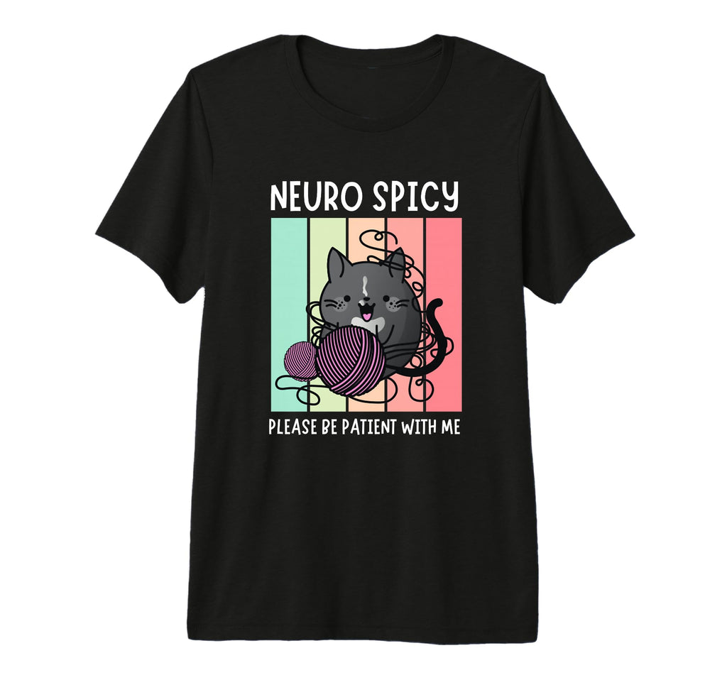 Neurospicy Cat Spicy Brain T-Shirt - Graphic Print Men Women - T-Shirt, Sweatshirt, Hoodie