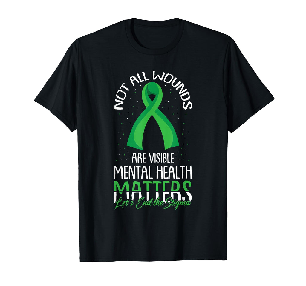 Not All Wounds Are Visible Mental Health T-Shirt - Custom Art Print Unisex - T-Shirt, Sweatshirt, Hoodie