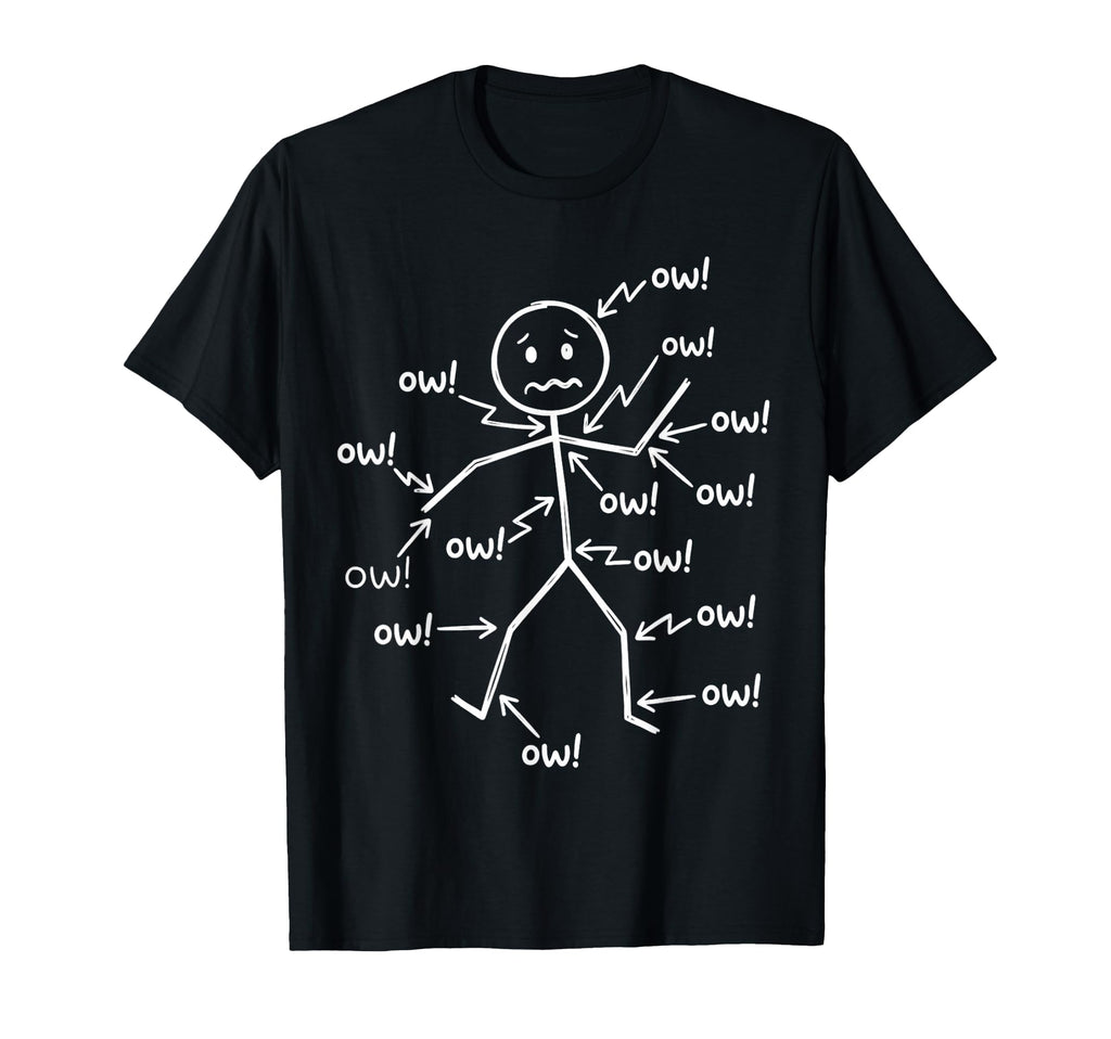 Chronic Pain Awareness Stick Figure T-Shirt - Casual Everyday Wear Unisex - T-Shirt, Sweatshirt, Hoodie