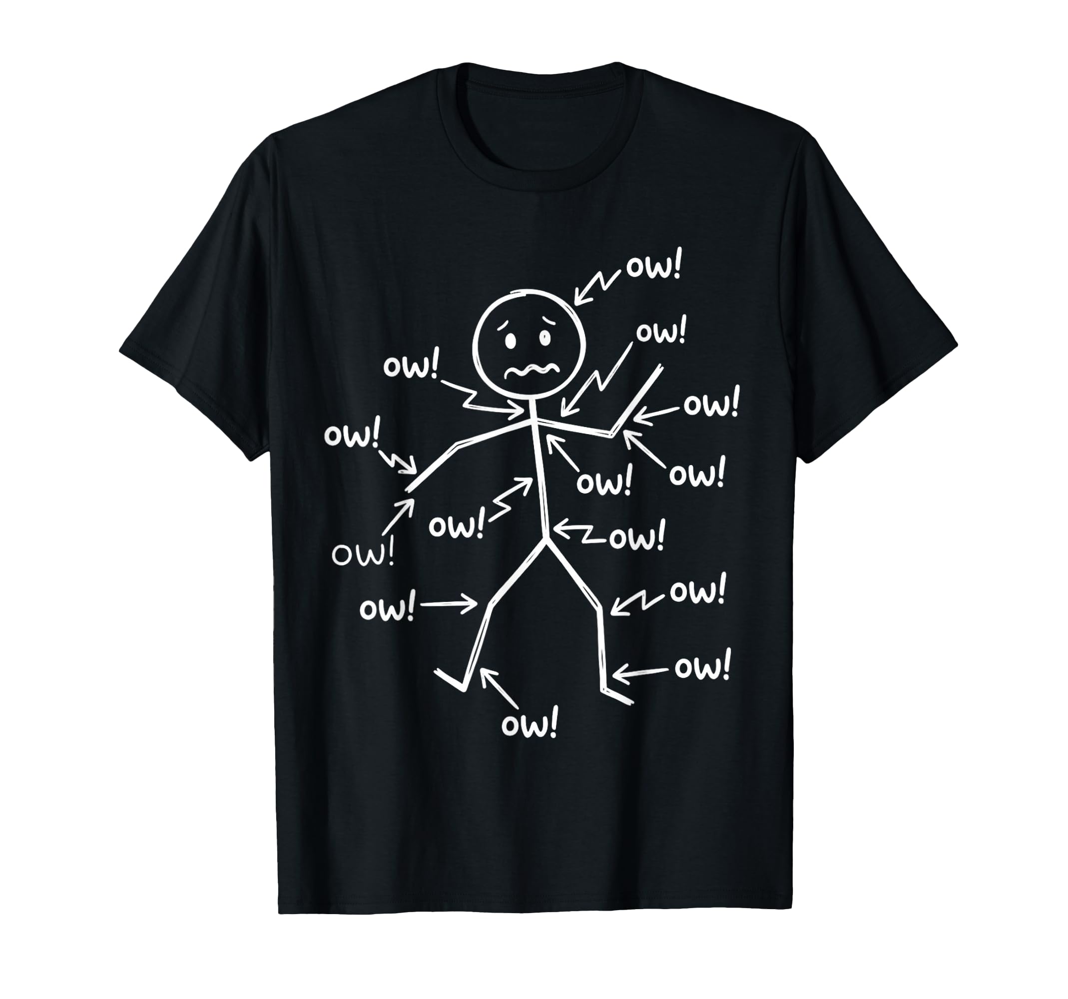 Chronic Pain Awareness Stick Figure T-Shirt - Casual Everyday Wear Unisex - T-Shirt, Sweatshirt, Hoodie