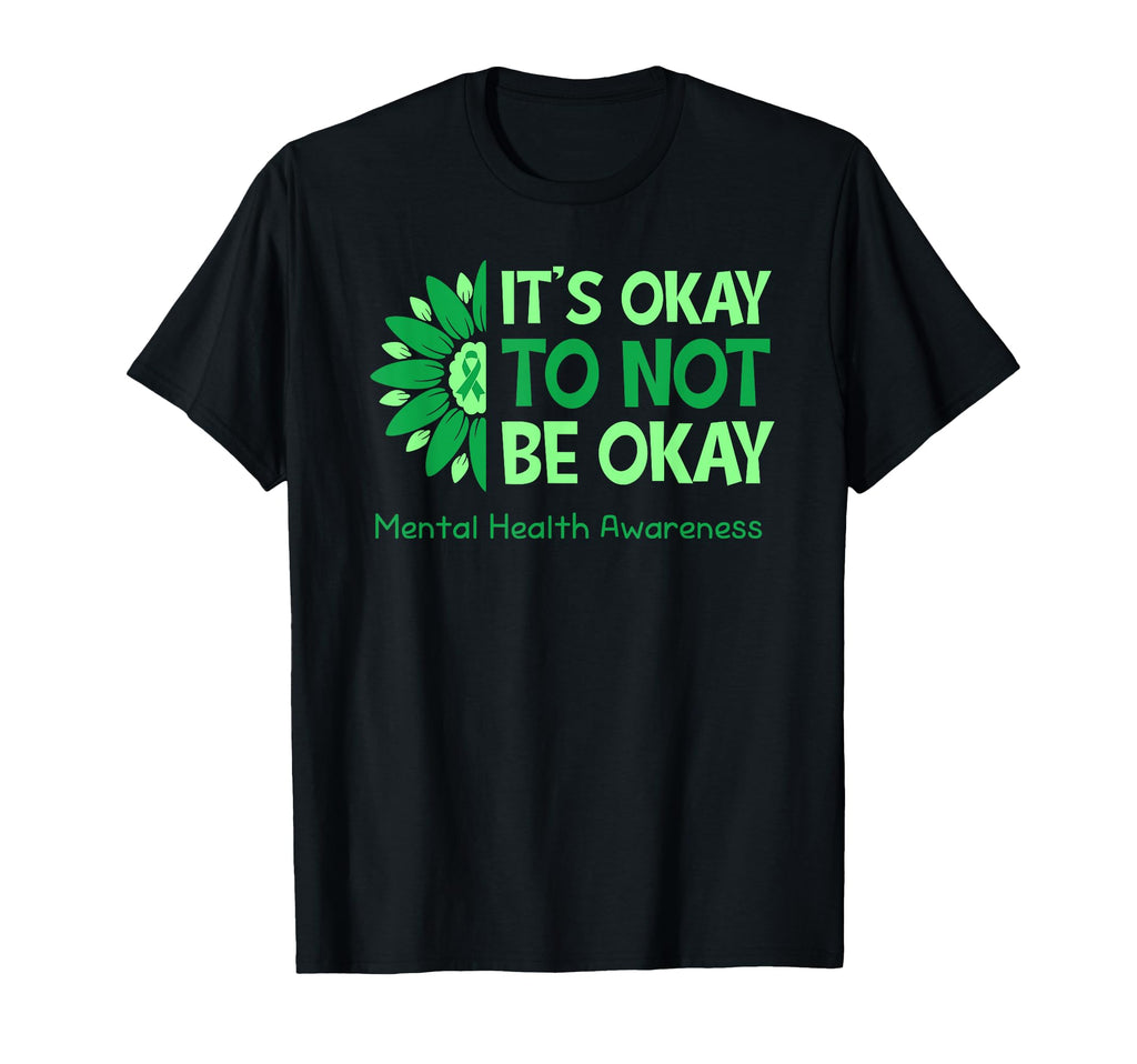 Its Okay To Not Be Okay Us Flag Mental T-Shirt - Graphic Print Unisex - T-Shirt, Sweatshirt, Hoodie