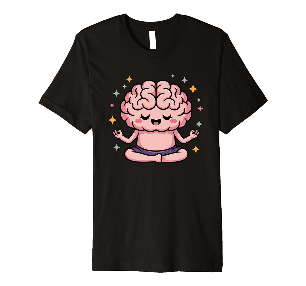Brain Doing Yoga Funny Mindfulness T-Shirt - Unique Graphic for Adults - T-Shirt, Sweatshirt, Hoodie