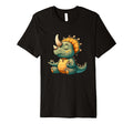 Meditation Triceratops Yoga Pose T-Shirt - Streetwear Style Men Women - T-Shirt, Sweatshirt, Hoodie