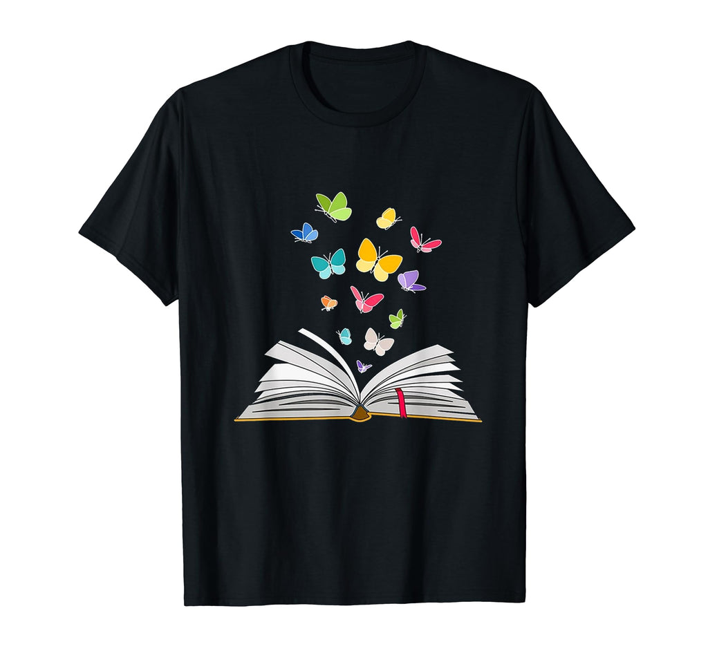 Fluttering Pages Butterfly Book T-Shirt - Novelty Apparel Men Women - T-Shirt, Sweatshirt, Hoodie